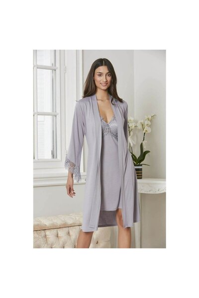 Pierre Cardin 5040 6-Piece Modal Nightgown Dressing Gown Dowry Set Royal