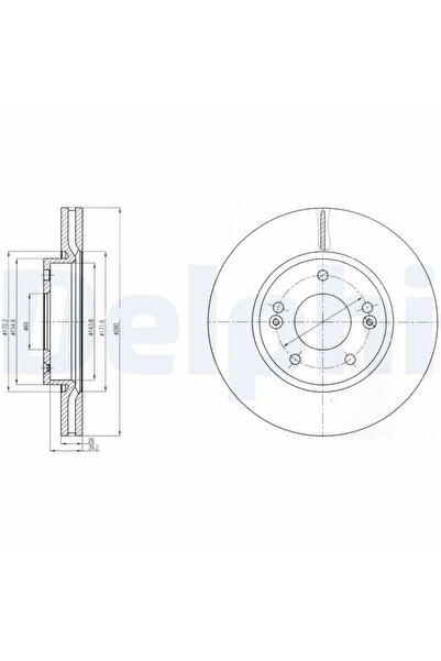 DELPHİ Disc Frana Hyundai I30/IX20 Kia Cee'D/Soul 1/Venga