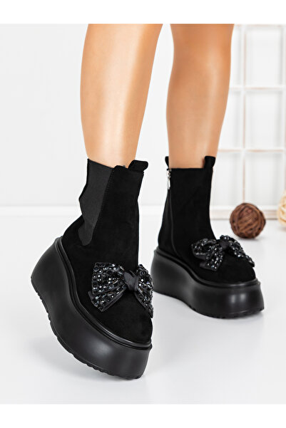 mei Ghete Dama cu Platforma 56WL10 Negru