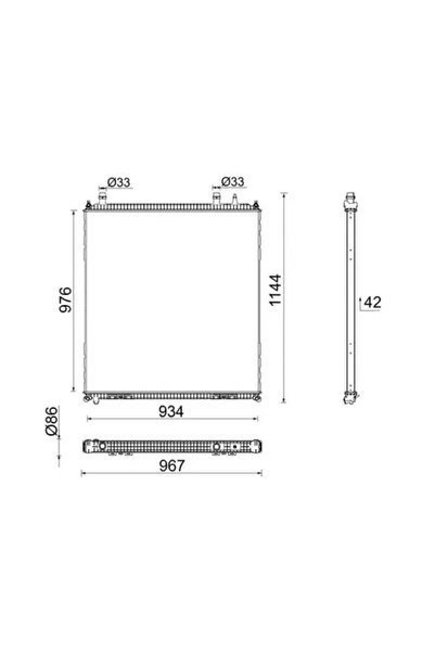 MAHLE Radiator Racire Motor Man Tgs 2/Tgx 1/Tgx 2