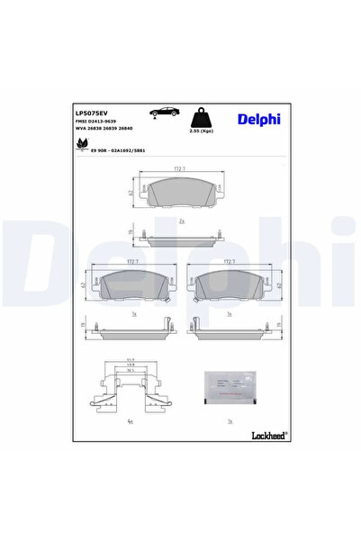 DELPHİ Set Placute Frana Frana Disc Nissan Ariya