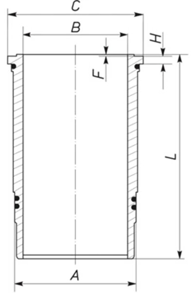 MAHLE Цилиндрова втулка Volvo B11/Fm