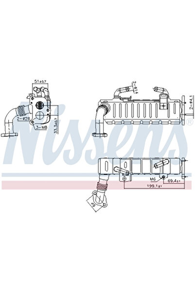 Nissens Radiator Recirculare Gaze De Esapament Toyota Hiace 4 Bus/Hiace 4 Car...