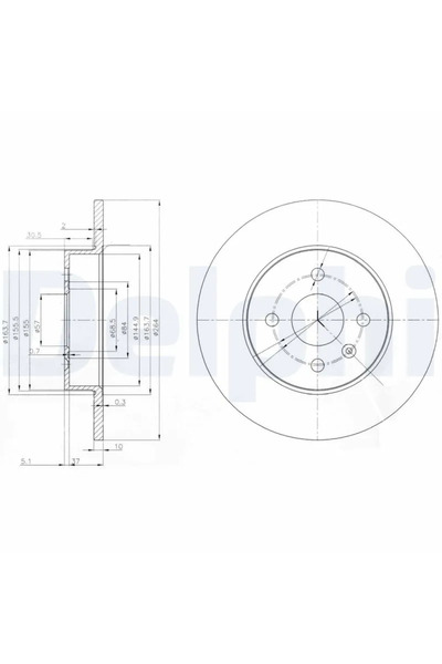 DELPHİ Disc Frana Opel Astra F Classic/Astra G/Astra H Vauxhall Astra Model 5...