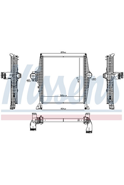 Nissens Intercooler Compresor Mercedes-Benz Atego 3