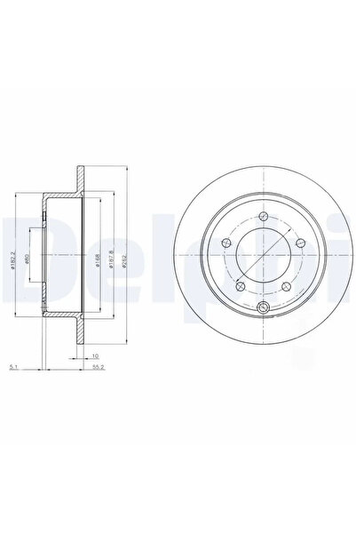 DELPHİ Disc Frana Chrysler 200/Sebring Dodge Avenger/Caliber