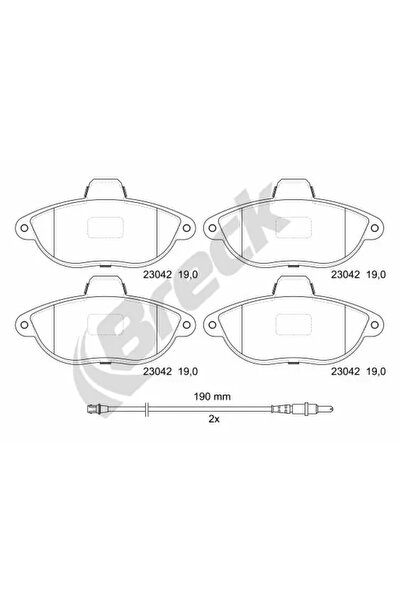 BRECK Комплект дискови спирачни накладки Citroen Evasion Microbus/Jumpy 1 Fia...