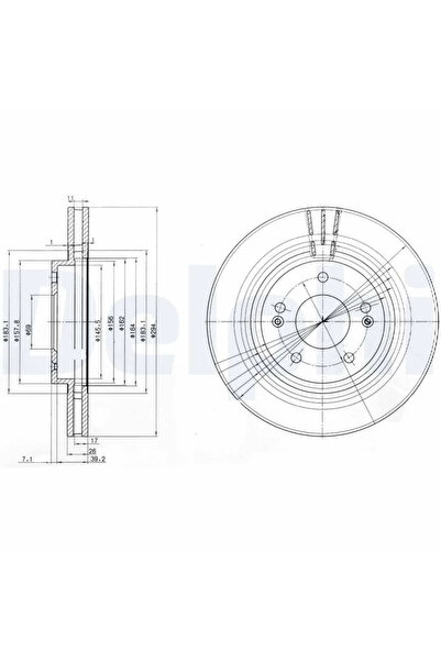 DELPHİ Спирачен диск Hyundai Santa Fe 1/Santa Fe 2