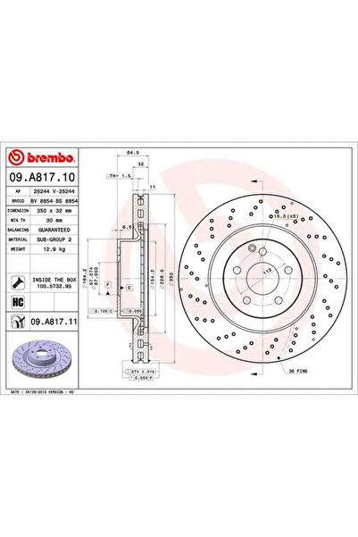 Brembo Disc Frana Mercedes-Benz E-Class/S-Class/Sl