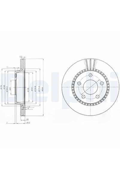 DELPHİ Brake Disc Audi 100 C3/200 C3/A6 C4