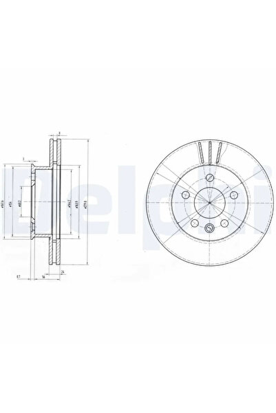 DELPHİ Disc Frana Vw California T4 Camper/Transporter T4 Bus/Transporter T4 C...