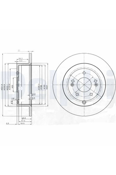 DELPHİ Спирачен диск Hyundai Santa Fe 2