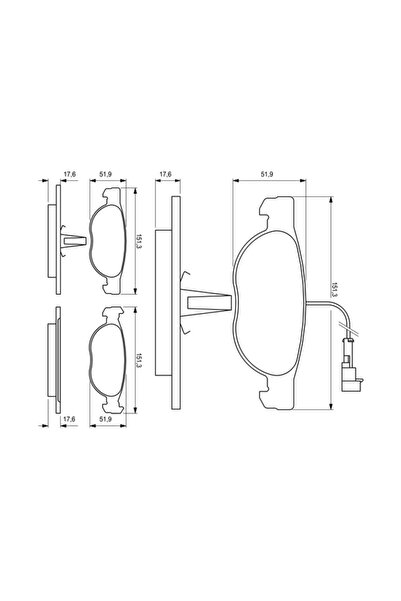Bosch Set Placute Frana Frana Disc Fiat Brava/Bravo 1/Marea Lancia Delta 2