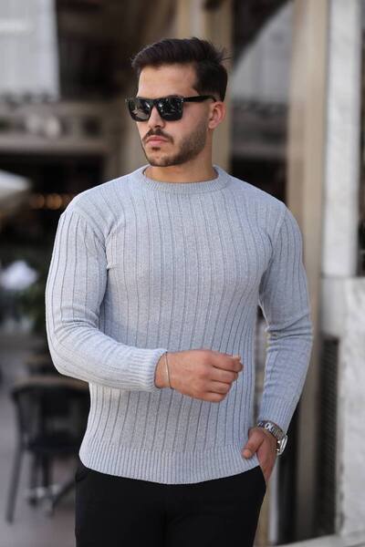 WE AND ME سترة تريكو ضيقة للرجال بقصة نحيفة