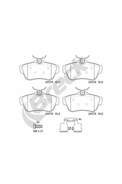 BRECK Set Placute Frana Frana Disc Citroen Jumpy 2 Fiat Scudo Bus/Scudo Caros...