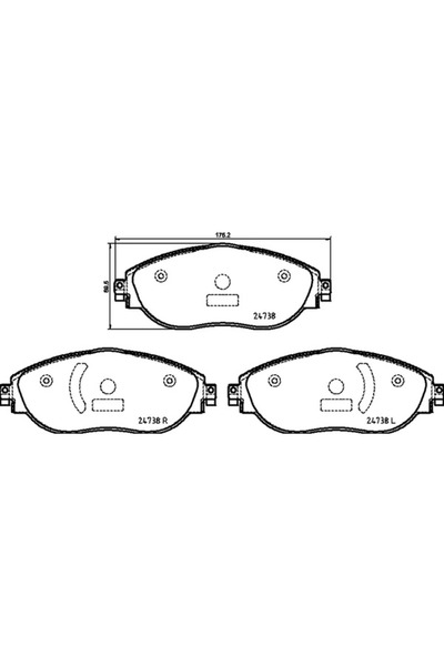 Brembo Set Placute Frana Frana Disc Audi Q3 Vw Arteon/Golf 8/Passat B8