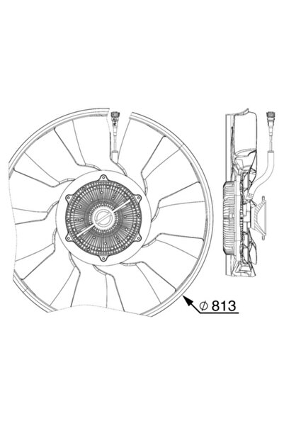 MAHLE Ventilator Radiator Mercedes-Benz Actros MP4 / MP5/Antos/Arocs Sinotruk...