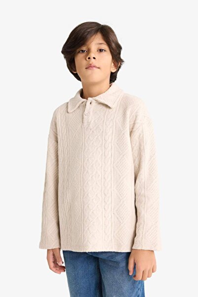 DeFacto Boy's Polo Neck Long Sleeve T-Shirt G2967A825Wn