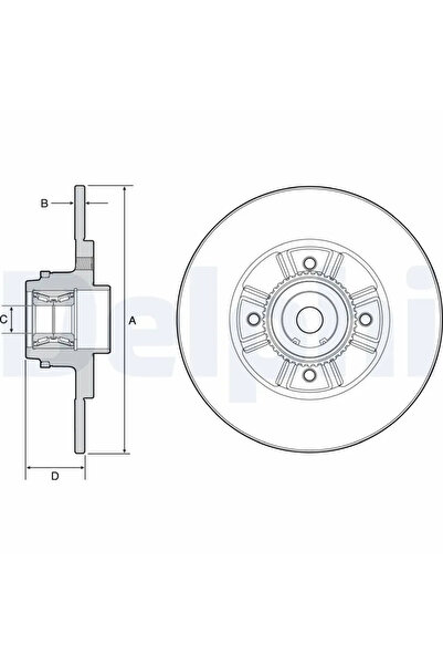 DELPHİ Спирачен диск Renault Clio 1/Clio 2/Megane 1