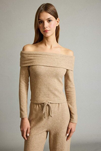 DeFacto Μακρυμάνικο μπλουζάκι με ανοιχτό ώμο G5048AX25WN