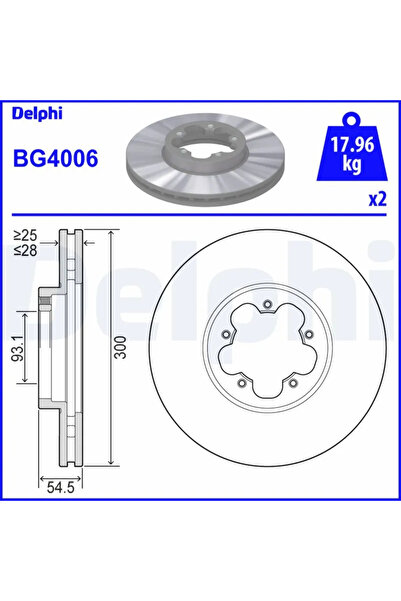 DELPHİ Disc Frana Ford Transit Tourneo Bus/Transit Bus/Transit Caroserie