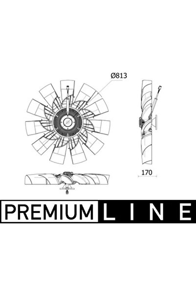 MAHLE Вентилатор радиатор Scania G 2/P 2/R 2