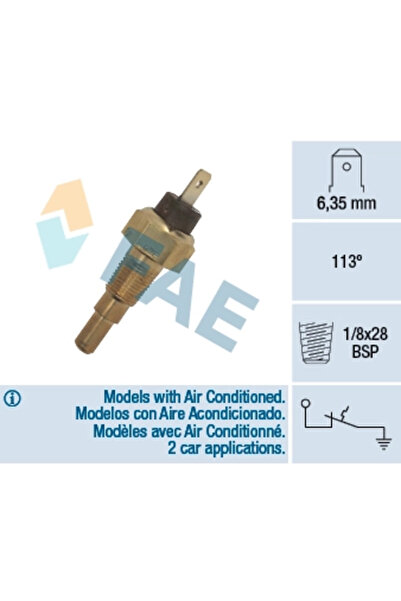 FAE Comutator Temperatura, Racire Suzuki Vitara Cabrio (et, Ta) 1990-1999 Benzina