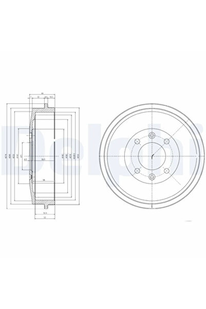 DELPHİ Tambur Frana Peugeot 305 1/305 2/405 1