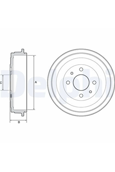 DELPHİ Brake drum Chrysler Ypsilon Fiat Panda