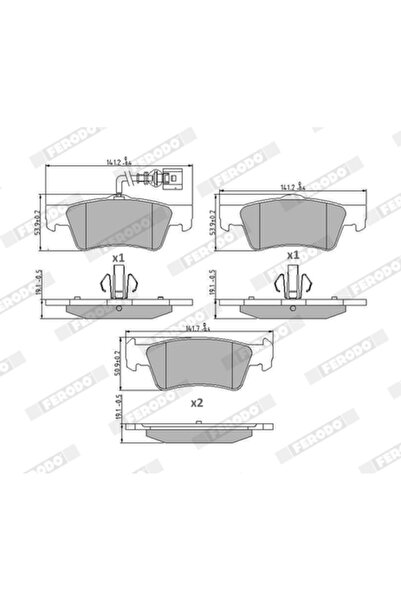 FERODO Brake Pad Set Disc Brake Vw California T5 Camper/Multivan T5/Transport...
