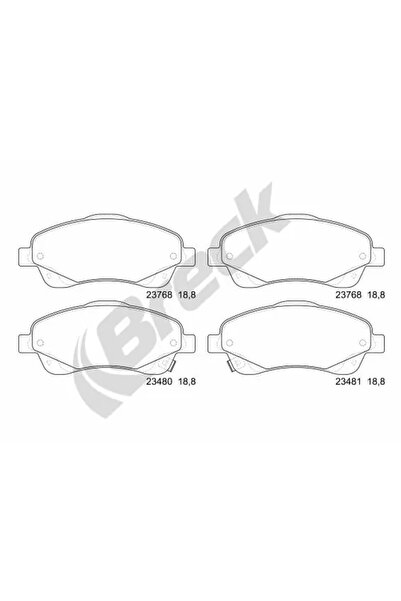BRECK Set Placute Frana Frana Disc Toyota Avensis/Corolla Verso 2003-2009
