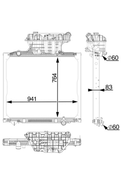 MAHLE Radiator Racire Motor Man Tga