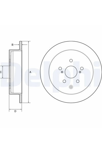 DELPHİ Дискови спирачки Lexus Rx Toyota Highlander / Kluger/Sienna