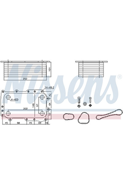 Nissens Radiator Ulei Ulei Motor Daf Cf/Xf
