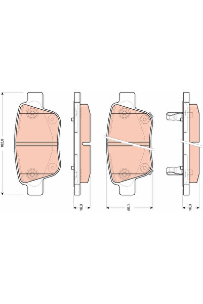 TRW Set Placute Frana Frana Disc Toyota Alphard / Vellfire/Previa 3 2005-2014