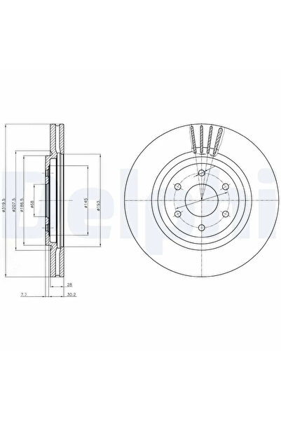 DELPHİ Disc Frana Nissan Navara NP300/Pathfinder 3