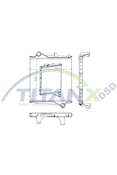 TitanX Intercooler Compresor Volvo FH12/FH16/Fm
