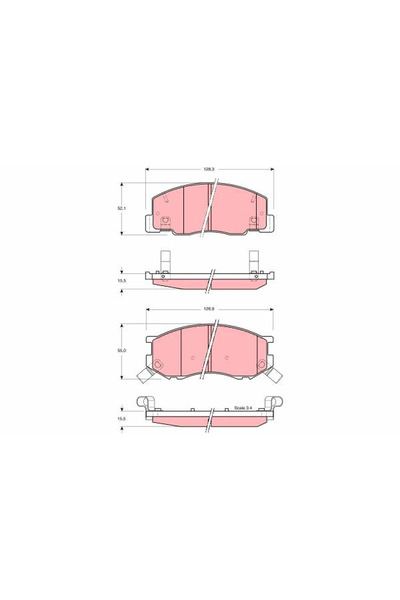 TRW Set Placute Frana Frana Disc Toyota Estima Emina / Lucida/Kijang Bus/Lite...