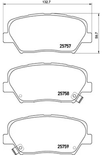Brembo Комплект накладки за дискови спирачки Hyundai Aslan/Creta/Genesis Hyun...