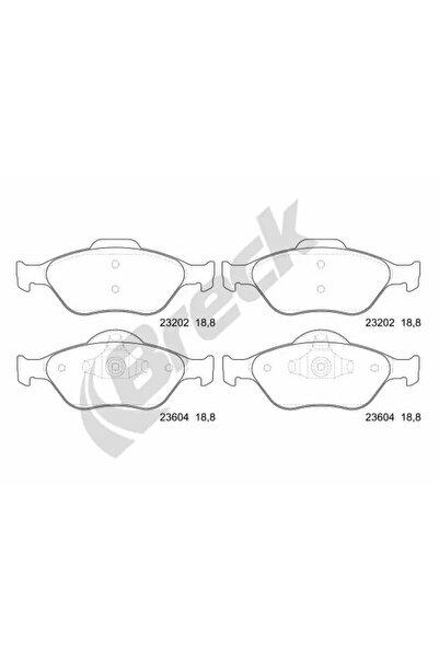 BRECK Set Placute Frana Frana Disc Ford Fiesta 4/Fiesta 5/Fiesta Caseta/ Mazda 2