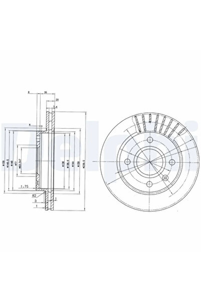 DELPHİ Disc Frana Ford Escrt 5/Fiesta 3/Orion 3