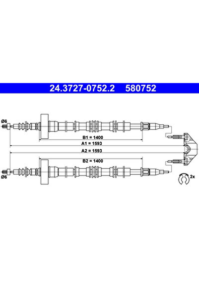 Ate Cablu Frana De Parcare Opel Astra G Vauxhall Astra Model 4
