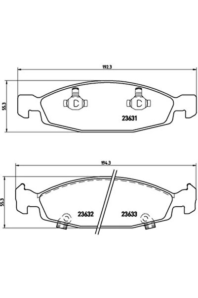 Brembo Комплект спирачни накладки за дискови спирачки Jeep Cherokee