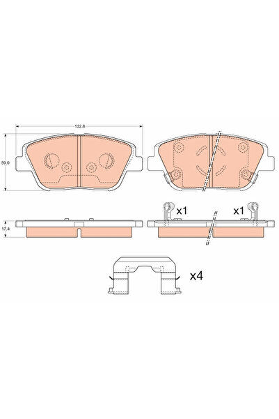 TRW Set Placute Frana Frana Disc Kia Optima