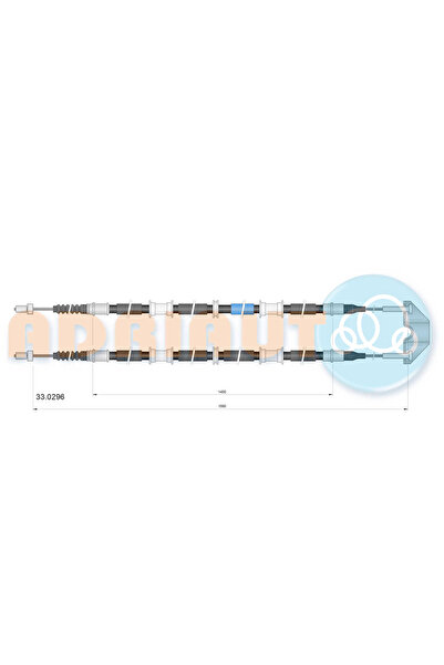 Adriauto Cablu Frana De Parcare Spate Opel Astra G