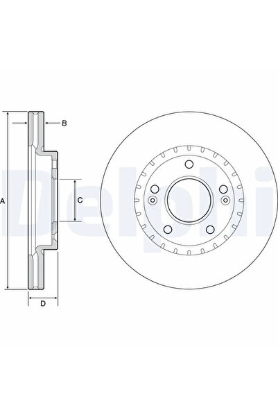 DELPHİ Disc Frana Hyundai Creta/Elantra 5 Limuzina/Elantra 6 Limuzina Kia Cee'D