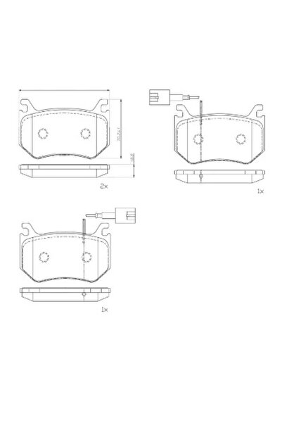 Brembo Комплект спирачни накладки за дискови спирачки Alfa Romeo Giulia/Stelvio
