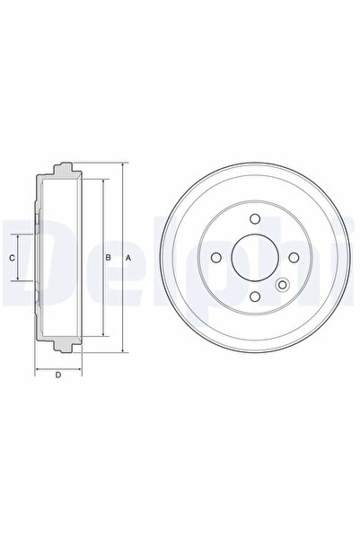 DELPHİ Спирачен барабан Nissan Micra 5