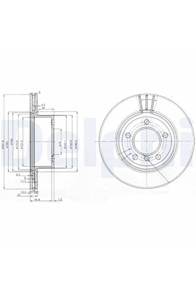 DELPHİ Спирачен диск BMW 1/3