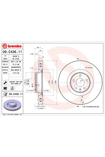 Brembo Disc Frana Audi A6 Allroad C7/A6 C7